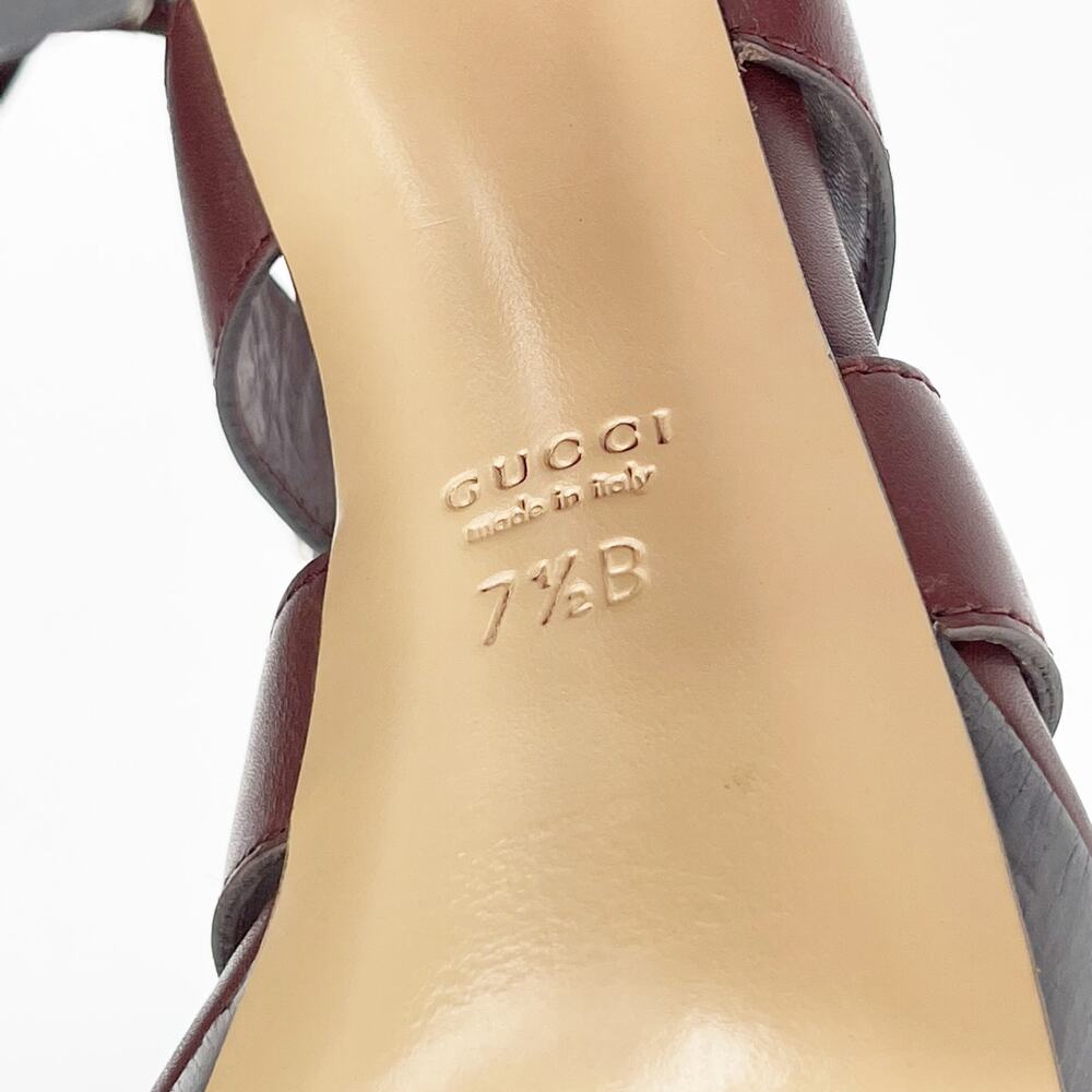 Gucci SS2007 Runway Cage Strappy Platform Lace Up Spice Brown Sandals US 7.5 - Picture 12 of 15